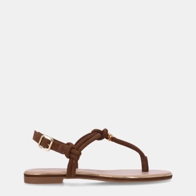 Sandália Rasteira Bison Espresso - 54870084 38 Luz da Lua