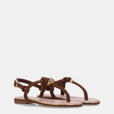 Sandália Rasteira Bison Espresso - 54870084 38 Luz da Lua