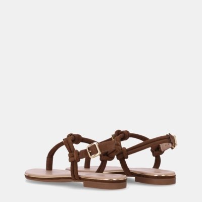 Sandália Rasteira Bison Espresso - 54870084 38 Luz da Lua