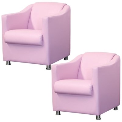 Kit 2 Poltronas Lyam Decor Laura Corino Rosa Menor preço em Kit 2 Poltronas Lyam Decor Laura Corino Rosa