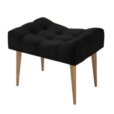 Puff Requinte Suede Lyam Decor Preto Menor preço em Puff Requinte Suede Lyam Decor Preto