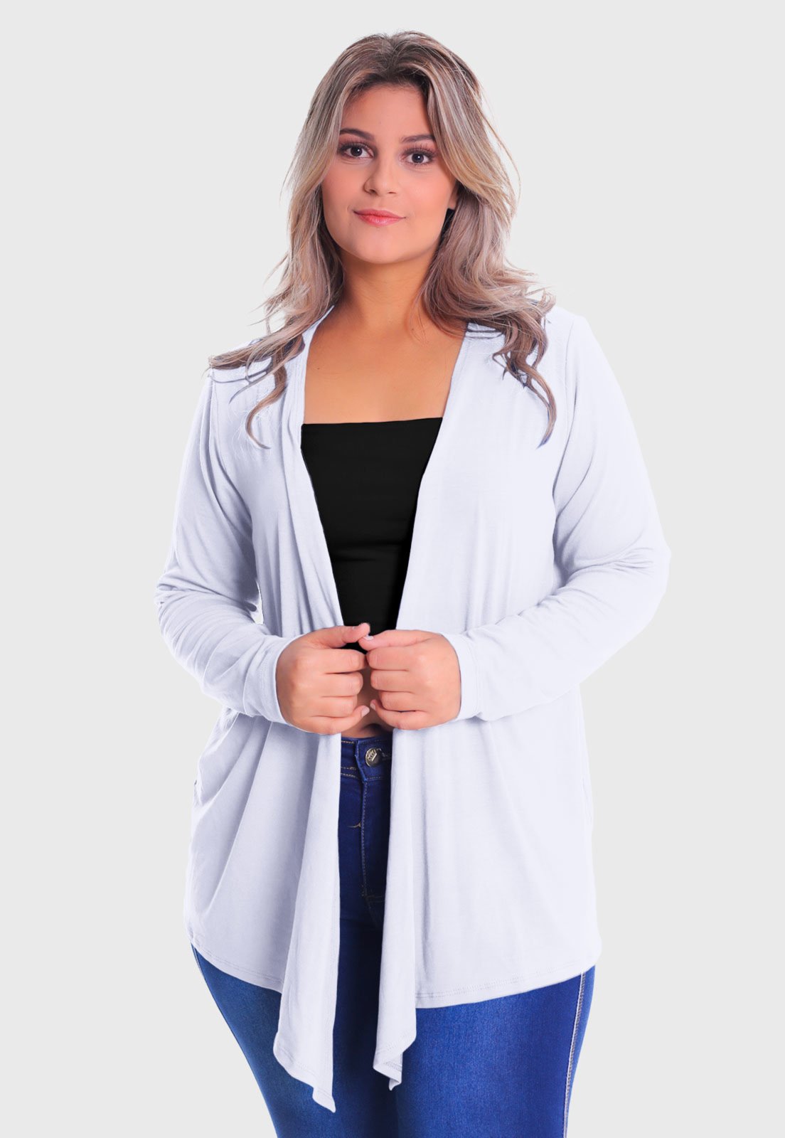 cardigan de bico feminino