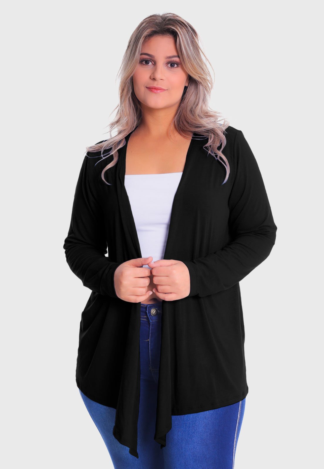 cardigan de bico feminino