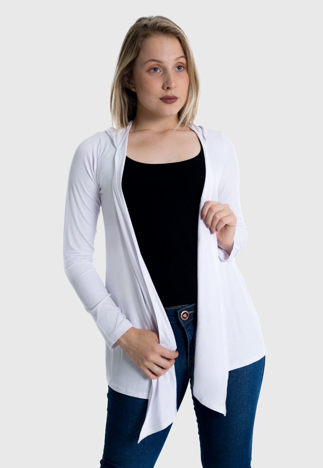 cardigan de bico feminino