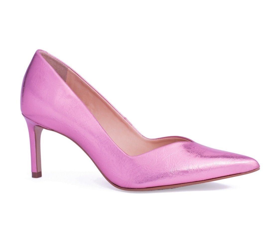 scarpin pink salto medio