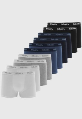 Kit 10pçs Cueca MASH Boxer Logo Preta