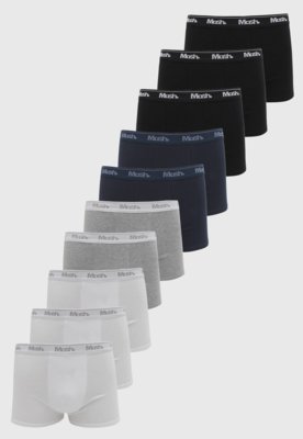 Kit 10pçs Cueca MASH Boxer Logo Preta
