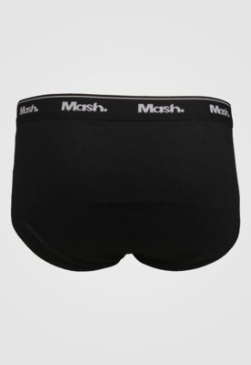 Kit 3pçs Cueca MASH Slip Logo Cinza