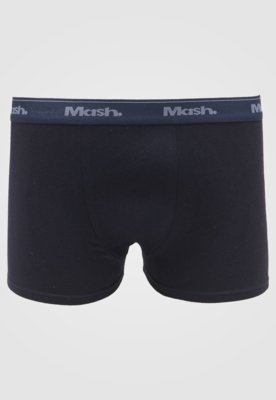 Kit 4pçs Cueca MASH Boxer Logo Branco