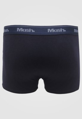 Kit 4pçs Cueca MASH Boxer Logo Branco