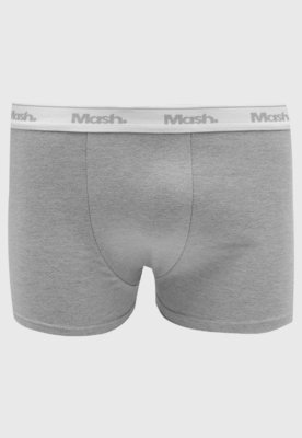 Kit 4pçs Cueca MASH Boxer Logo Branco