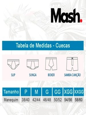 Kit com 2 Cuecas Boxer Mash 711.02 Azul