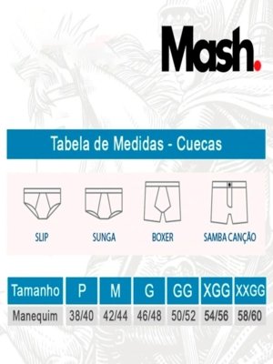 Kit com 3 Cuecas Slip Mash 010.04 Azul