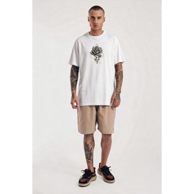 Camiseta Regular Espada Rosa Dolar Branco