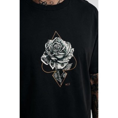 Camiseta Regular Espada Rosa Dolar Preto