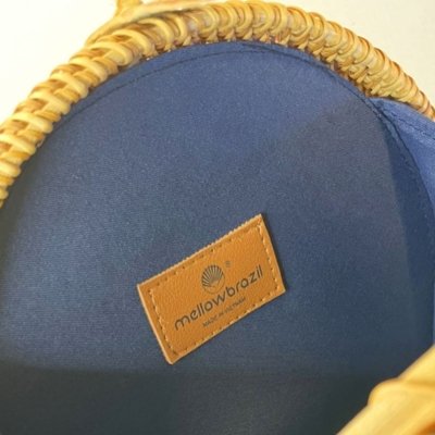 BOLSA DE PRAIA DE RATTAN ESTRUTURADA COM FORRO - TULUM - Marrom - MELLOW BRAZIL