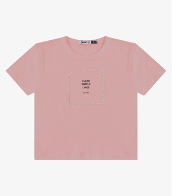 Blusa Feminina Em Ribana Com Termocolante Minty Rosa