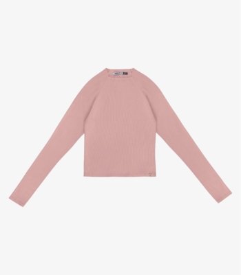 Blusa Juvenil Manga Longa Ribana Minty Rosa