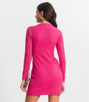 Vestido Juvenil Em Ribana Canelada Minty Rosa