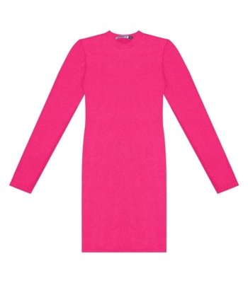 Vestido Juvenil Em Ribana Canelada Minty Rosa