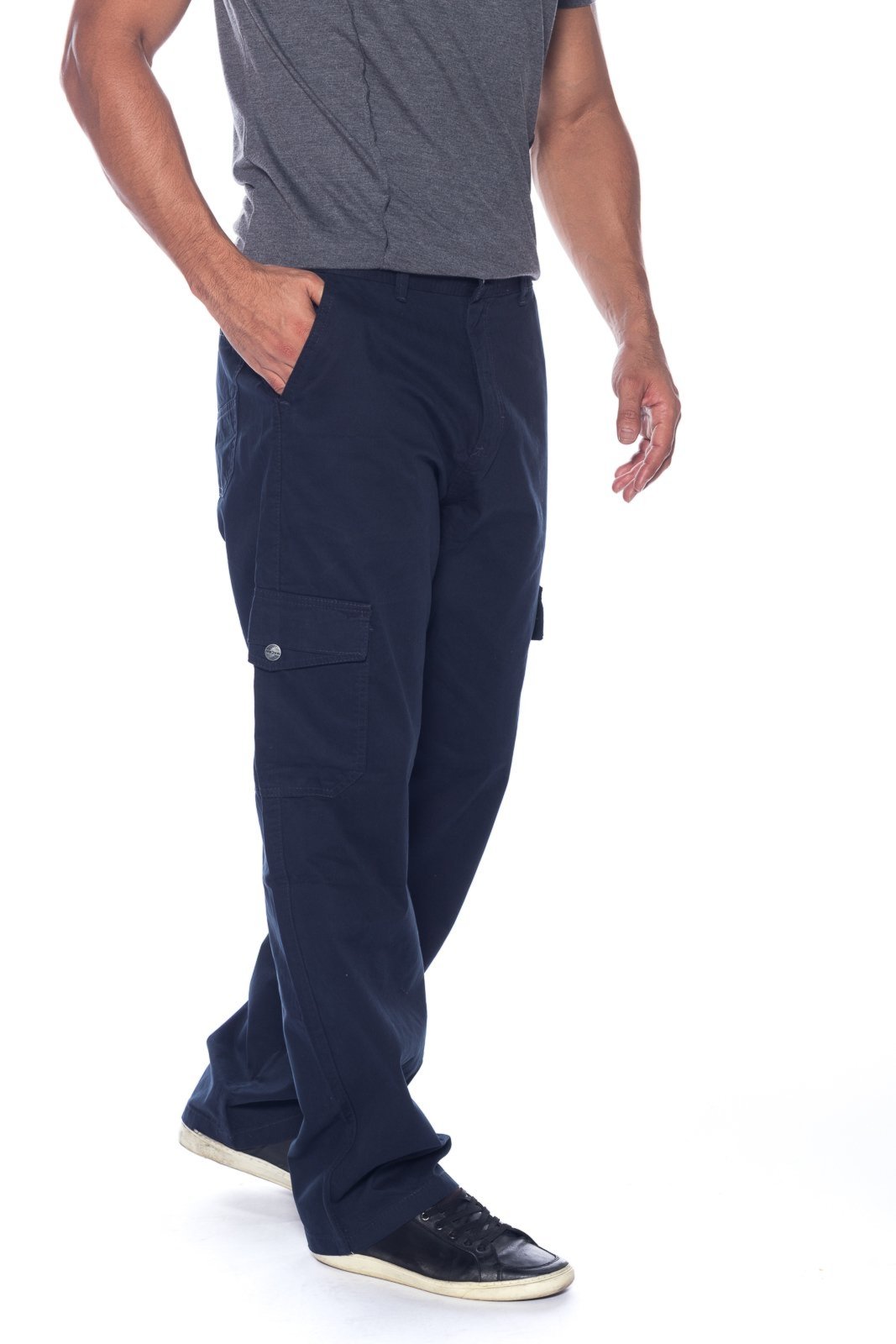 calça cargo masculina azul marinho