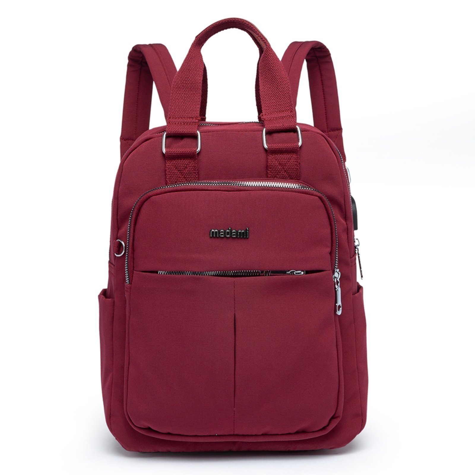 Mochila Bolsa Feminina Executiva Notebook Refor ada Usb 08 VINHO