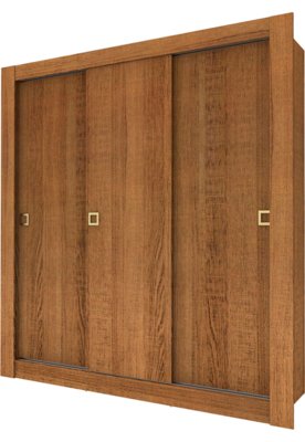Menor preço em Guarda Roupa Master 3 portas Rústico Madesa Marrom