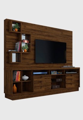 Home Theater Heitor Marrom Móveis Madetec Menor preço em Home Theater Heitor Marrom Móveis Madetec