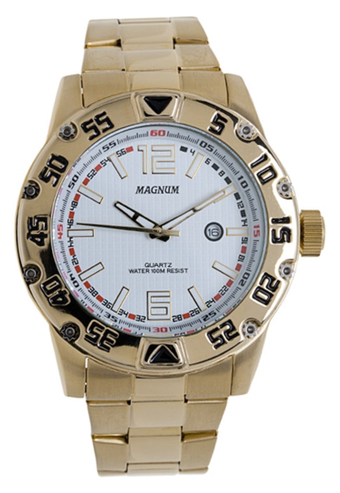 RELÓGIO MASCULINO DOURADO MAGNUM MA31355H