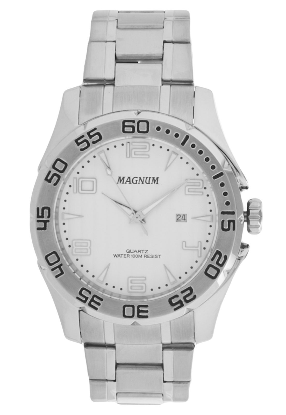 Relógio MAGNUM masculino analógico prata MA31702Q - aconfianca