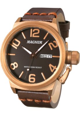 Relógio Magnum MA33399Z Rosê/Marrom - Compre Agora