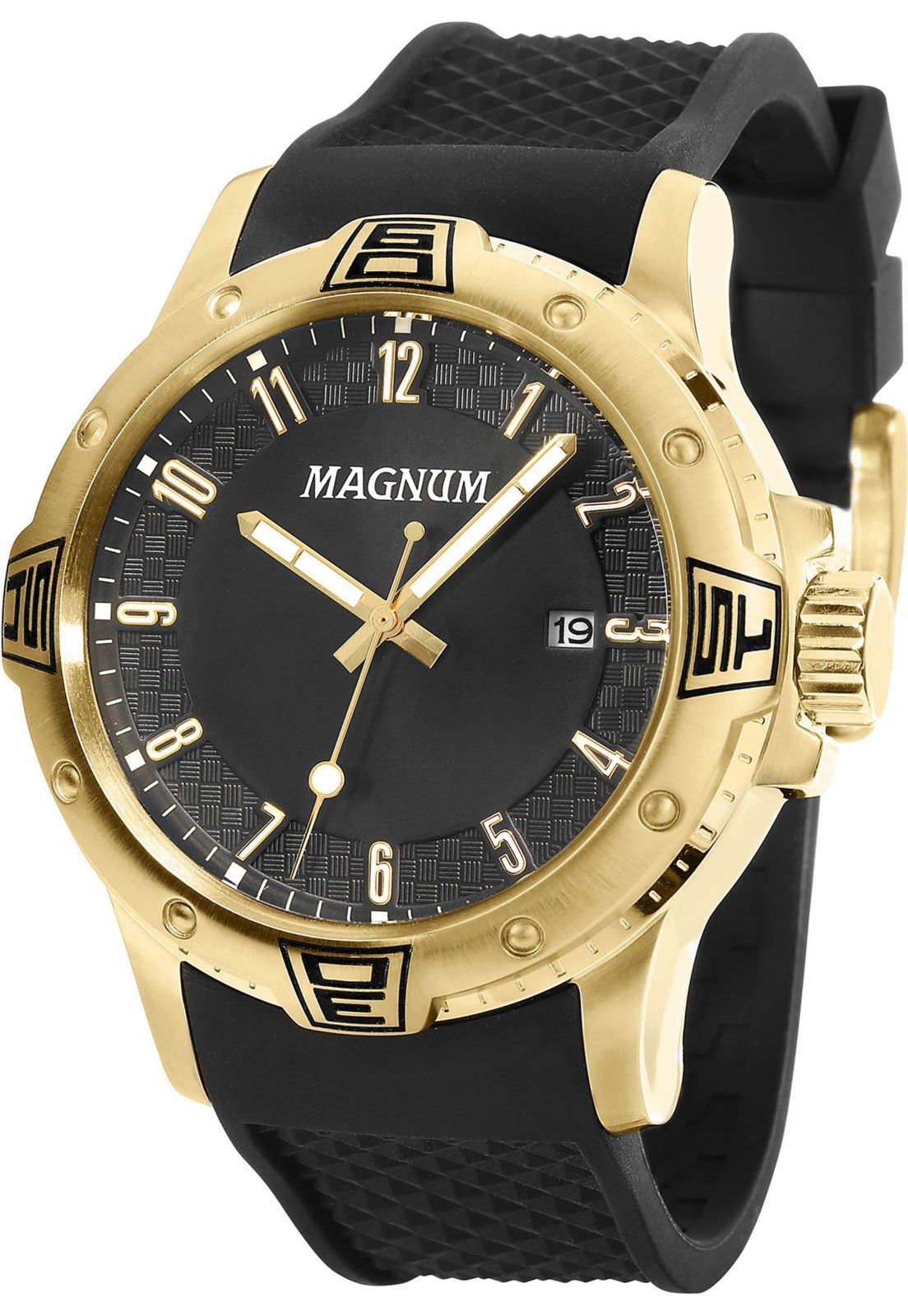 Relógio Magnum Masculino Cronógrafo Dourado – Lilly Web Shop