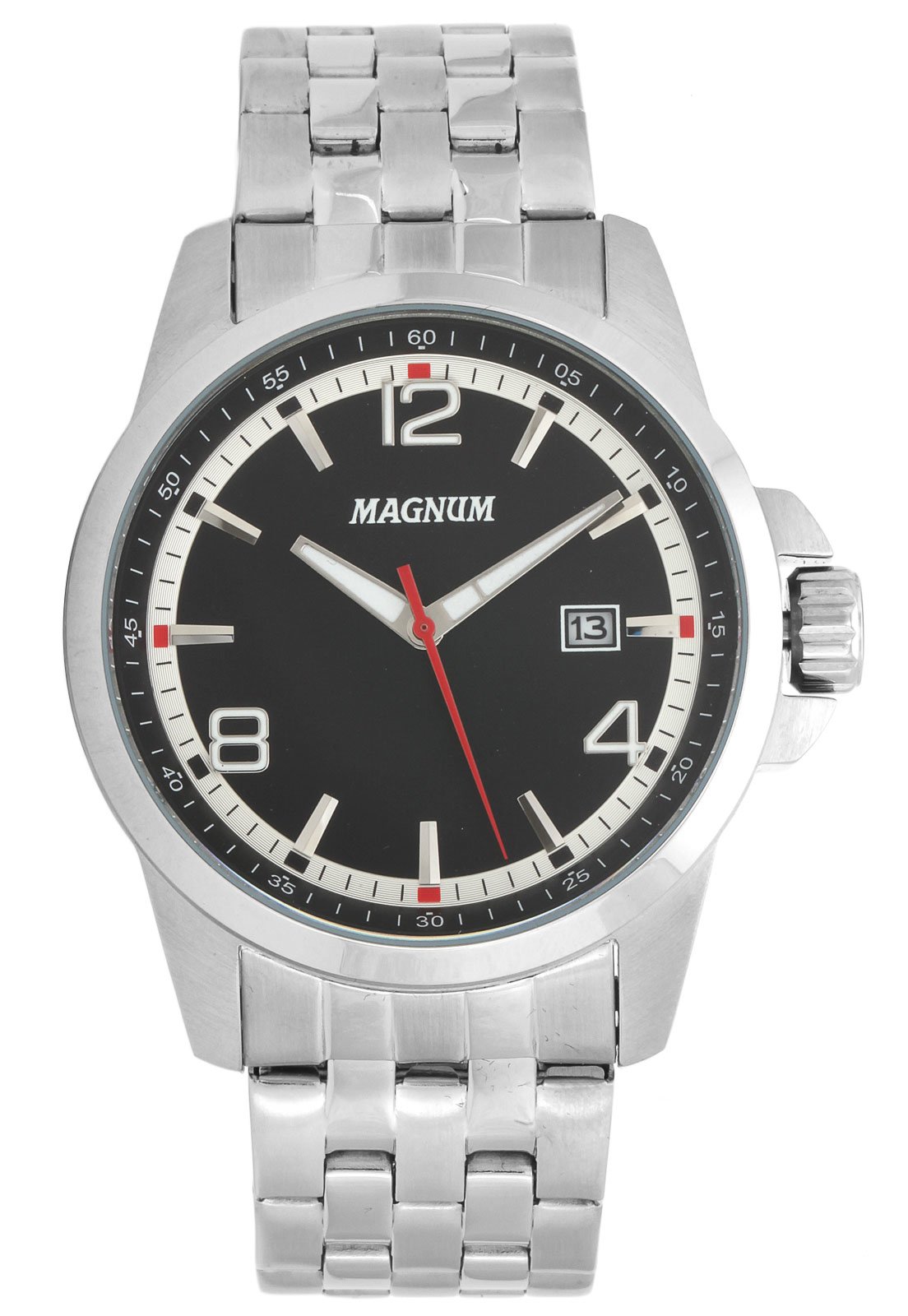 Relogio Magnum Masculino - MA34629T - Prata com Fundo Branco - Relojoaria e  Joalheria Tic Tac