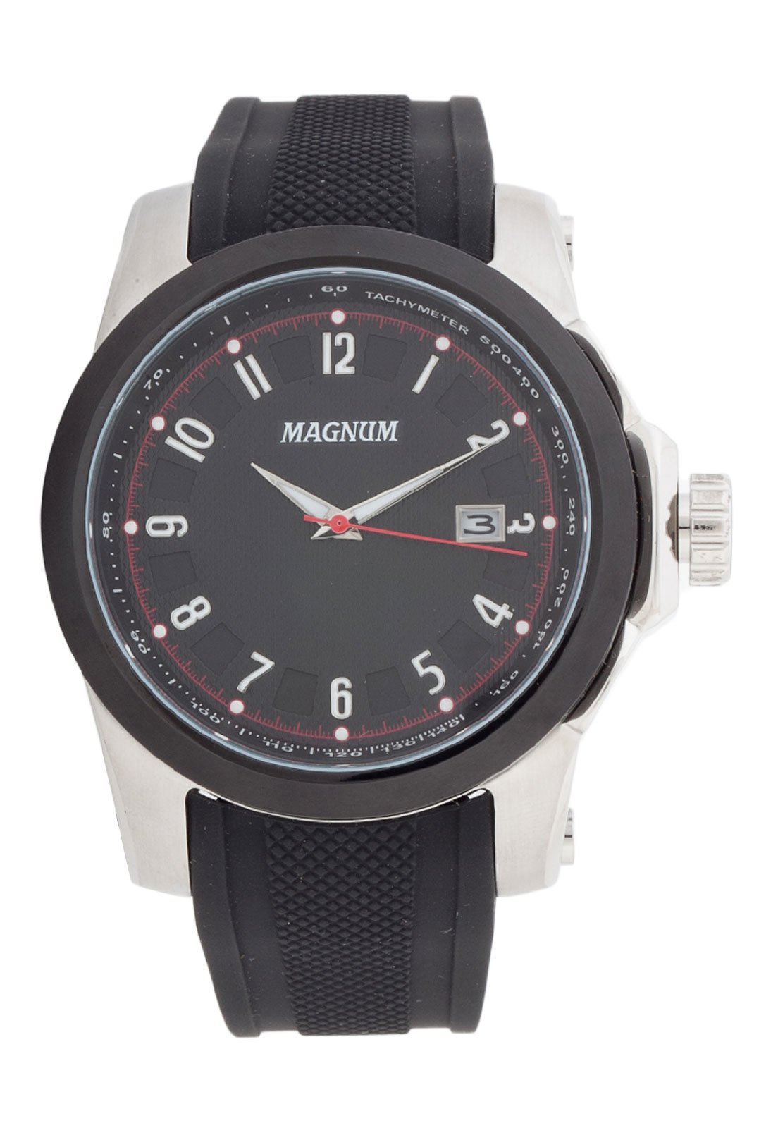 Relógio Masculino Magnum Military Prata/preto Ma34316w