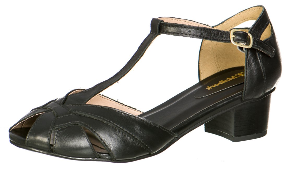 sandalia peep toe preta