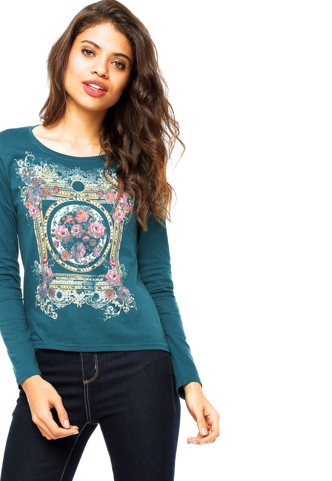 blusa estampada- lucky brand