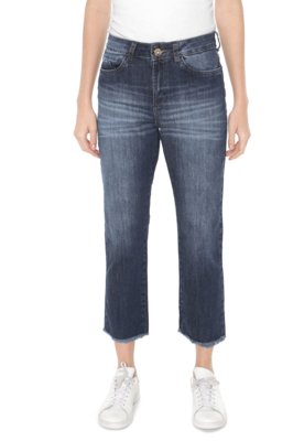 Calça Jeans Malwee Reta Cropped Azul Menor preço em Calça Jeans Malwee Reta Cropped Azul