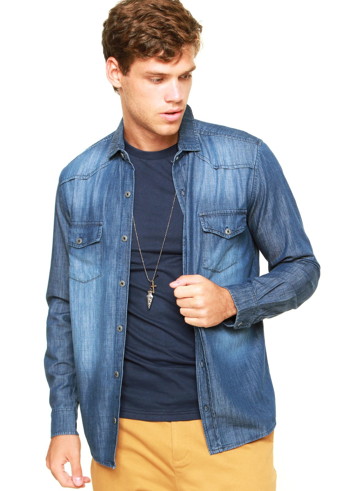 camisa jeans malwee