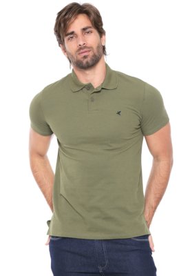 Camisa Polo Malwee Slim Básica Verde Menor preço em Camisa Polo Malwee Slim Básica Verde