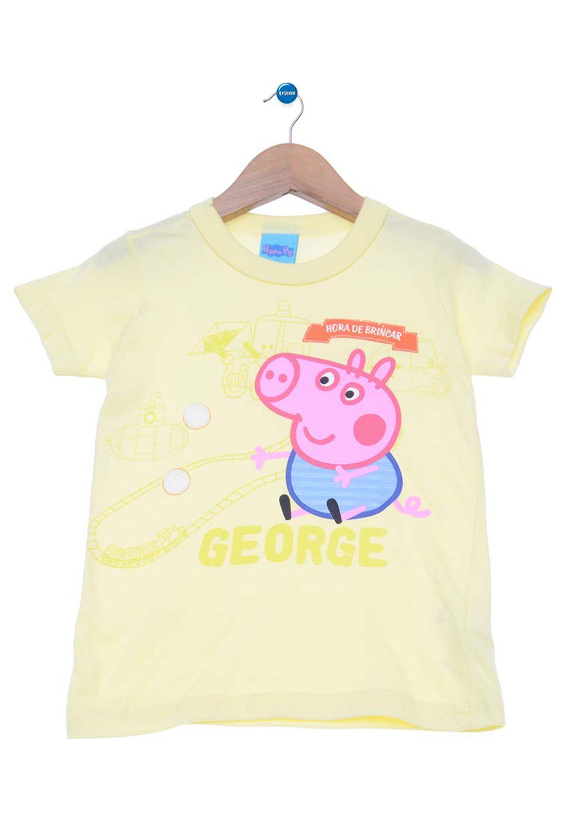 Camiseta Malwee George Amarela Estampada Peppa Pig Amarelo - Compre | Tricae Brasil