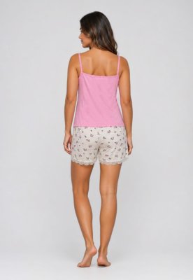 Conjunto Pijama Feminino Malwee Renda Rosa