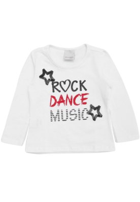 Blusa Malwee Kids Menina Lettering Branca Menor preço em Blusa Malwee Kids Menina Lettering Branca