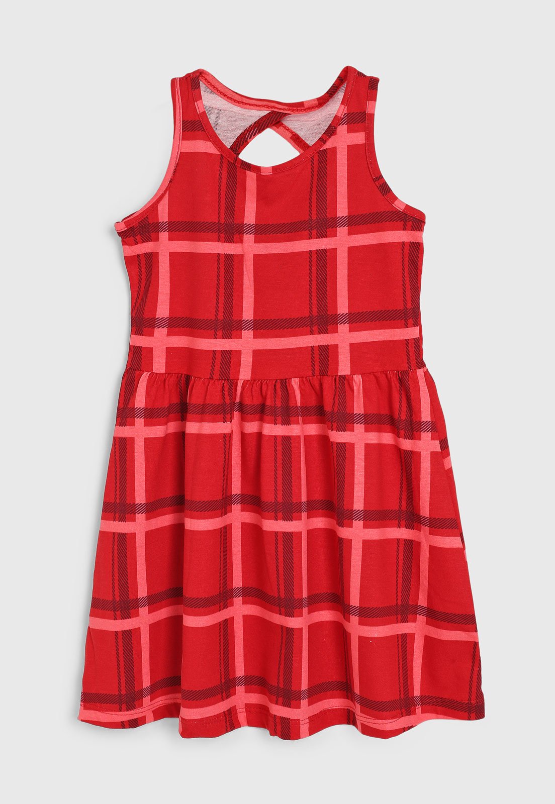 Vestido Infantil Xadrez Vermelho - Little Closet