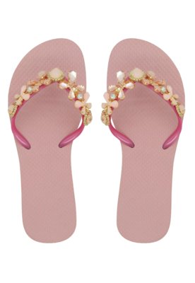 Chinelo Mandala Flat Cristal Rosa Menor preço em Chinelo Mandala Flat Cristal Rosa