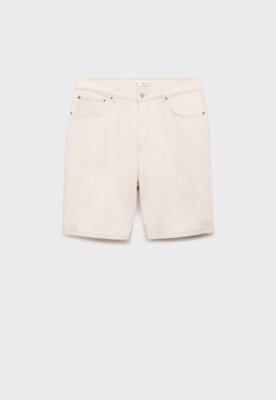 Bermuda Jeans MANGO Reta Color Off-White