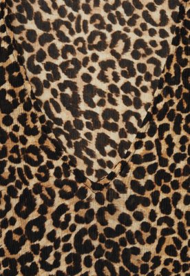 Blusa Mango Reta Animal Print Lin Bege