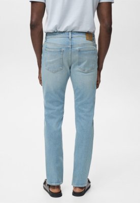 Calça Jeans Masculina Mango Reta Azul Claro