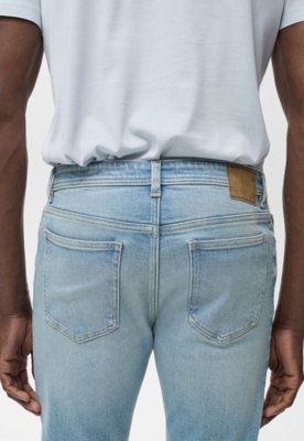 Calça Jeans Masculina Mango Reta Azul Claro