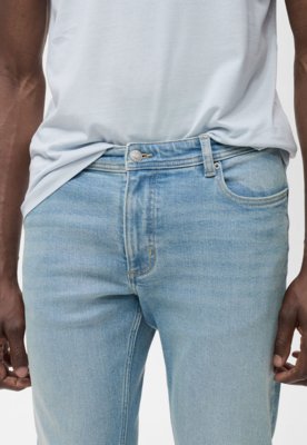 Calça Jeans Masculina Mango Reta Azul Claro