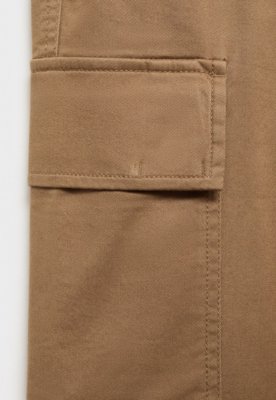 Calça Sarja Mango Slim Cargo Bege